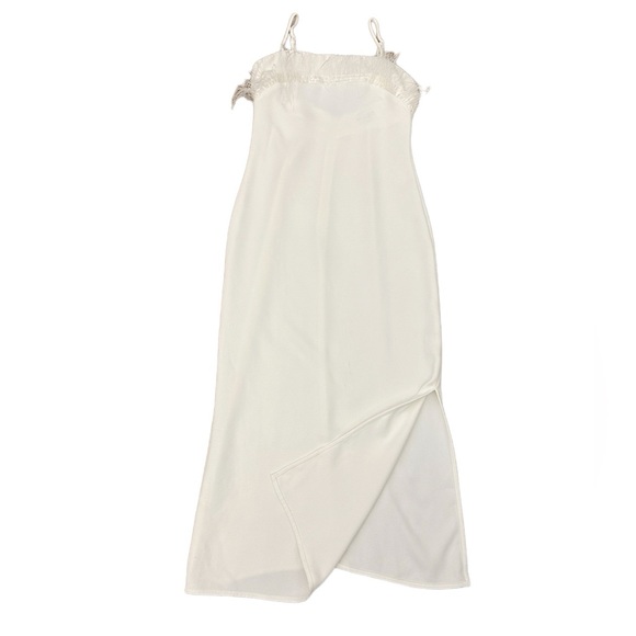 Elliatt Ivory Feather Trim MIDI Dress Size XS - Picture 6 of 14